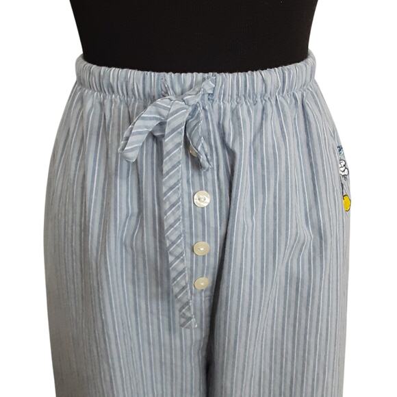 Disney Parks WDW Vintage Mickey Embroidered Pajama Set Wide Leg Pants Cami Top L - Picture 7 of 13